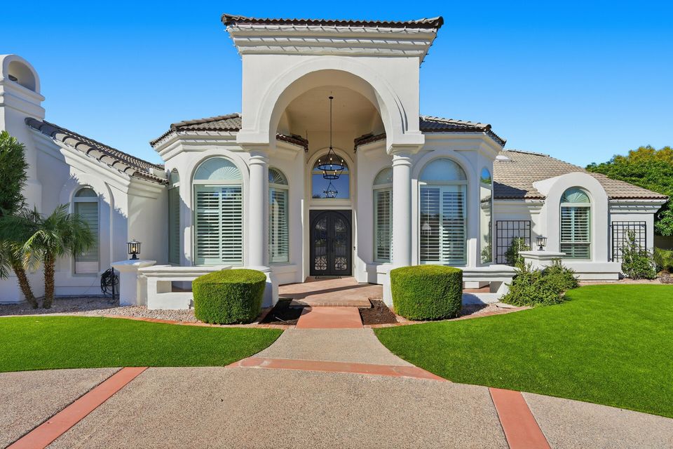 Mediterranean mansion exterior